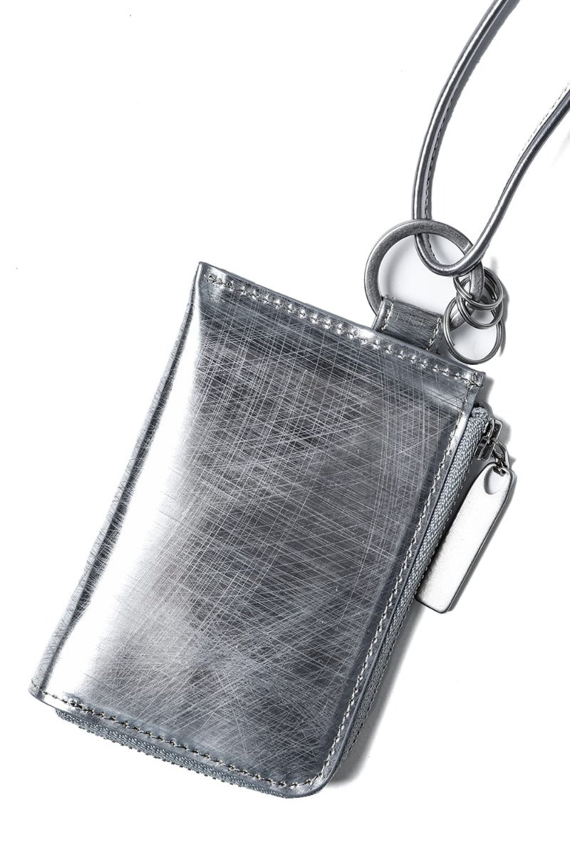 Leather wallet & card case 'empty-handed' Scratch SIL