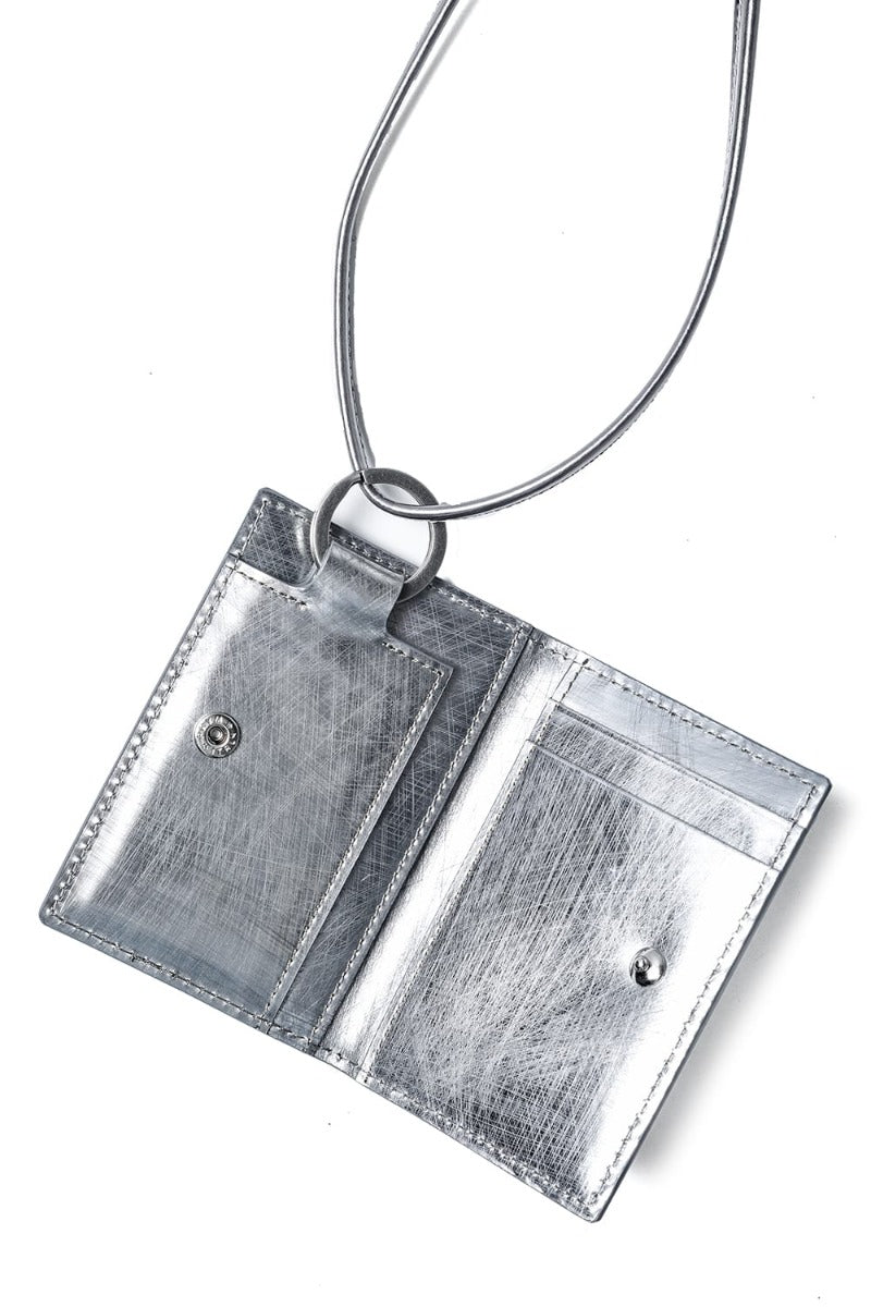 Leather wallet & card case 'empty-handed' Scratch SIL