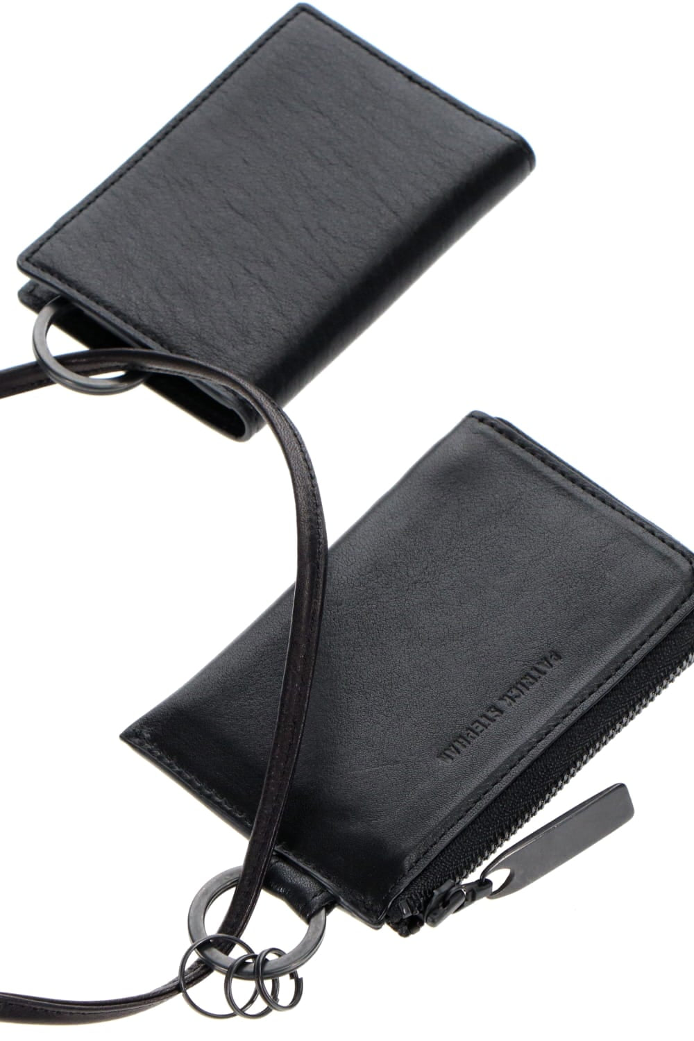 Leather wallet & card case 'empty-handed'