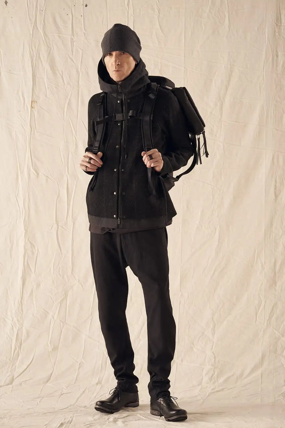 Hooded jacket Shetland wool