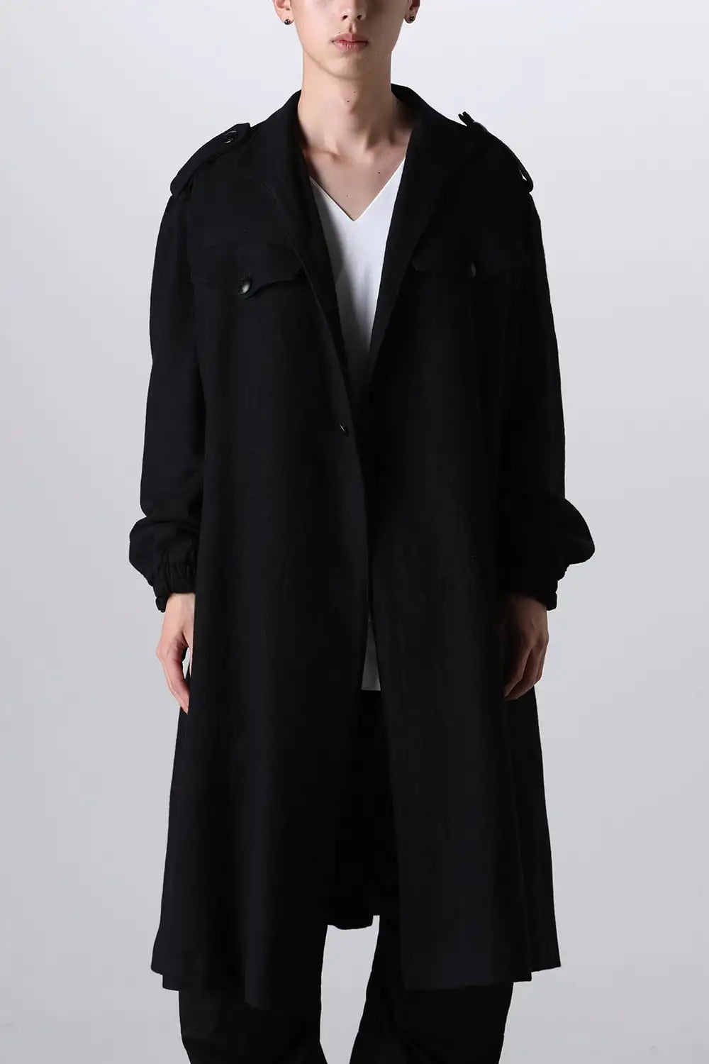 Stand Collar Drape Coat