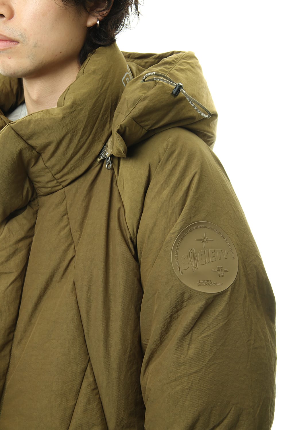 Darstronaut Geo cut Oversized down Khaki