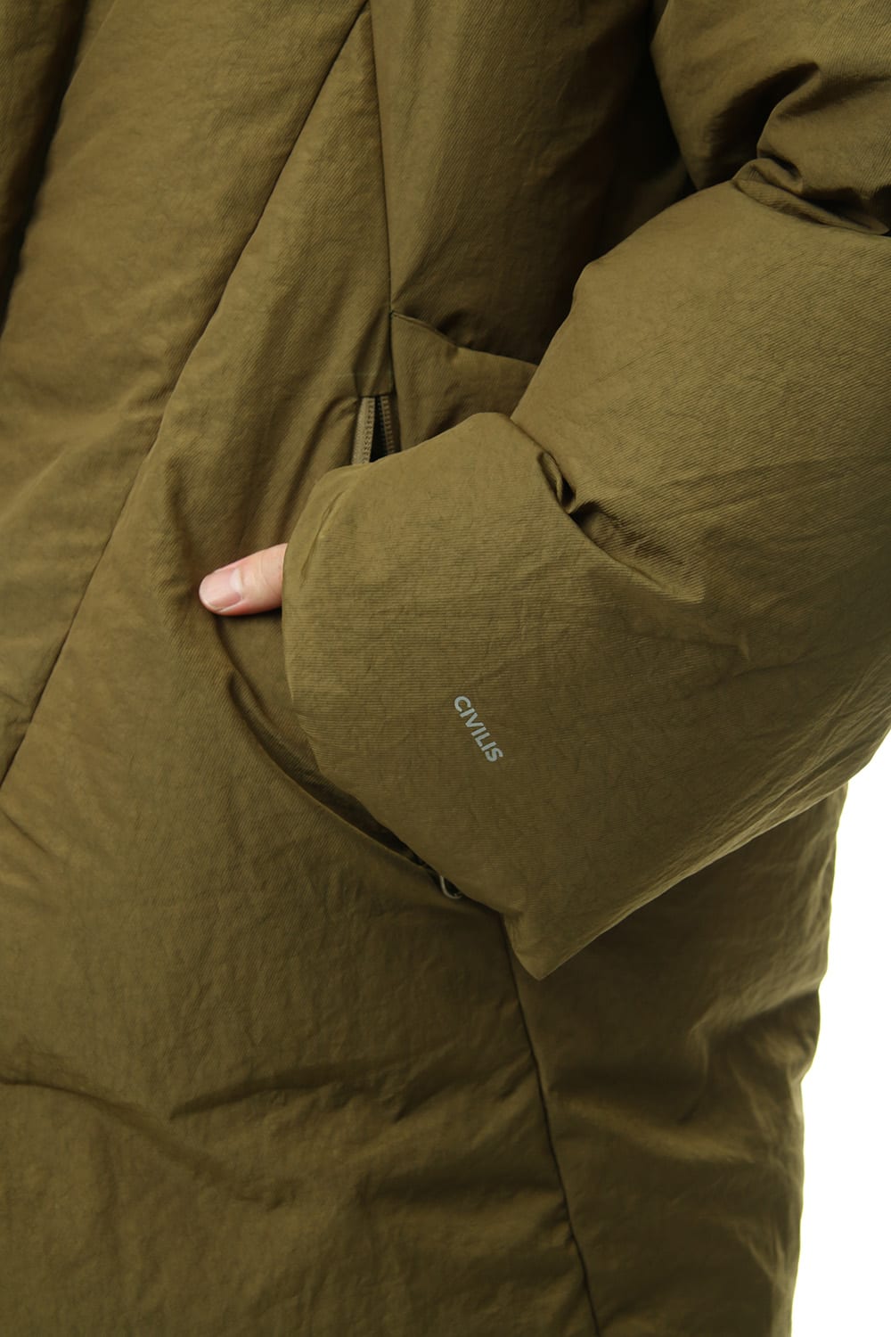 Darstronaut Geo cut Oversized down Khaki