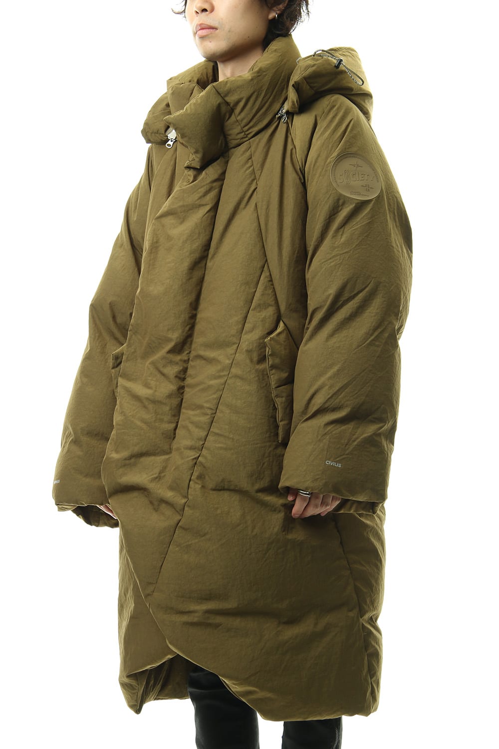 Darstronaut Geo cut Oversized down Khaki