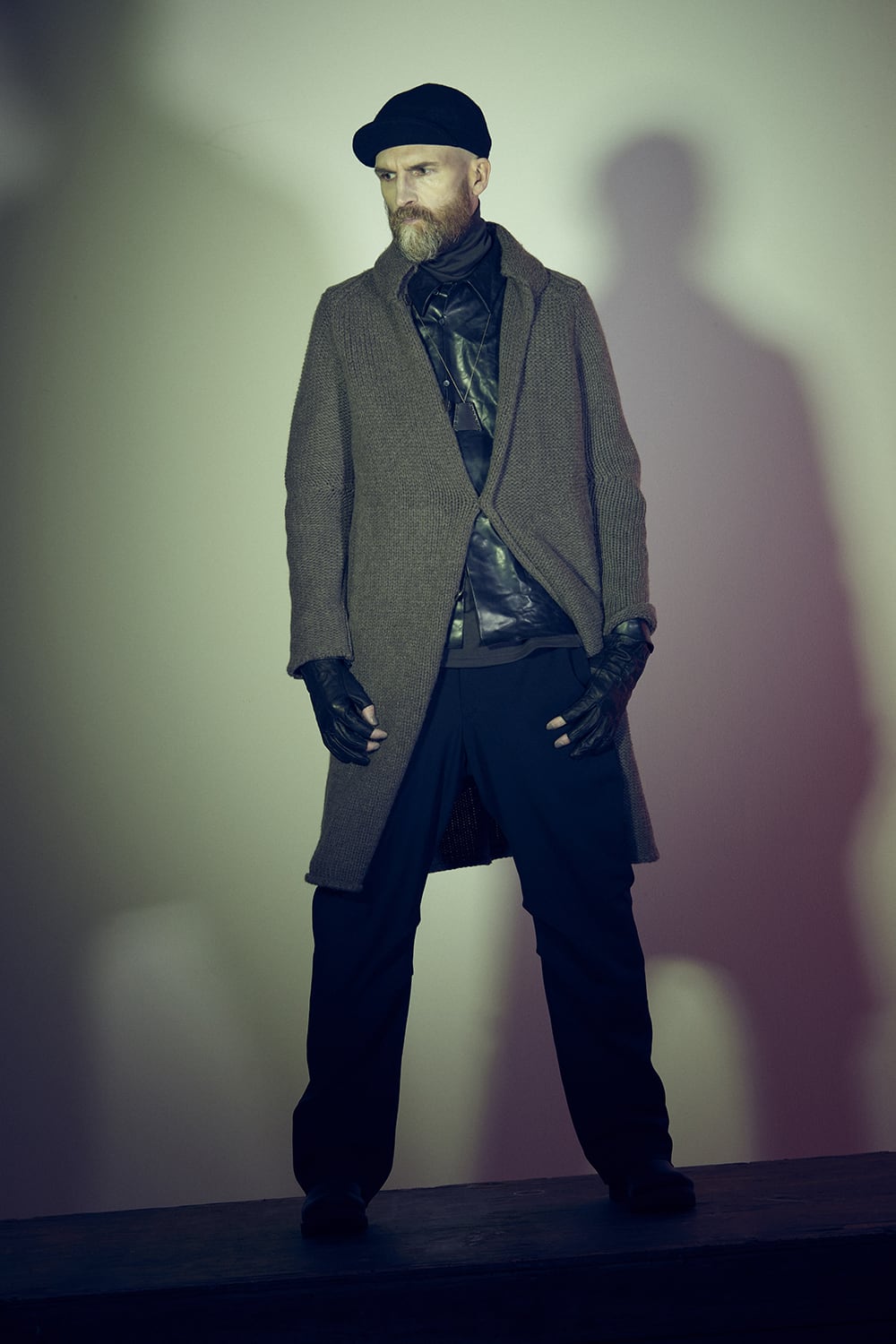 Leather Gloves Fingerless type Calf leather