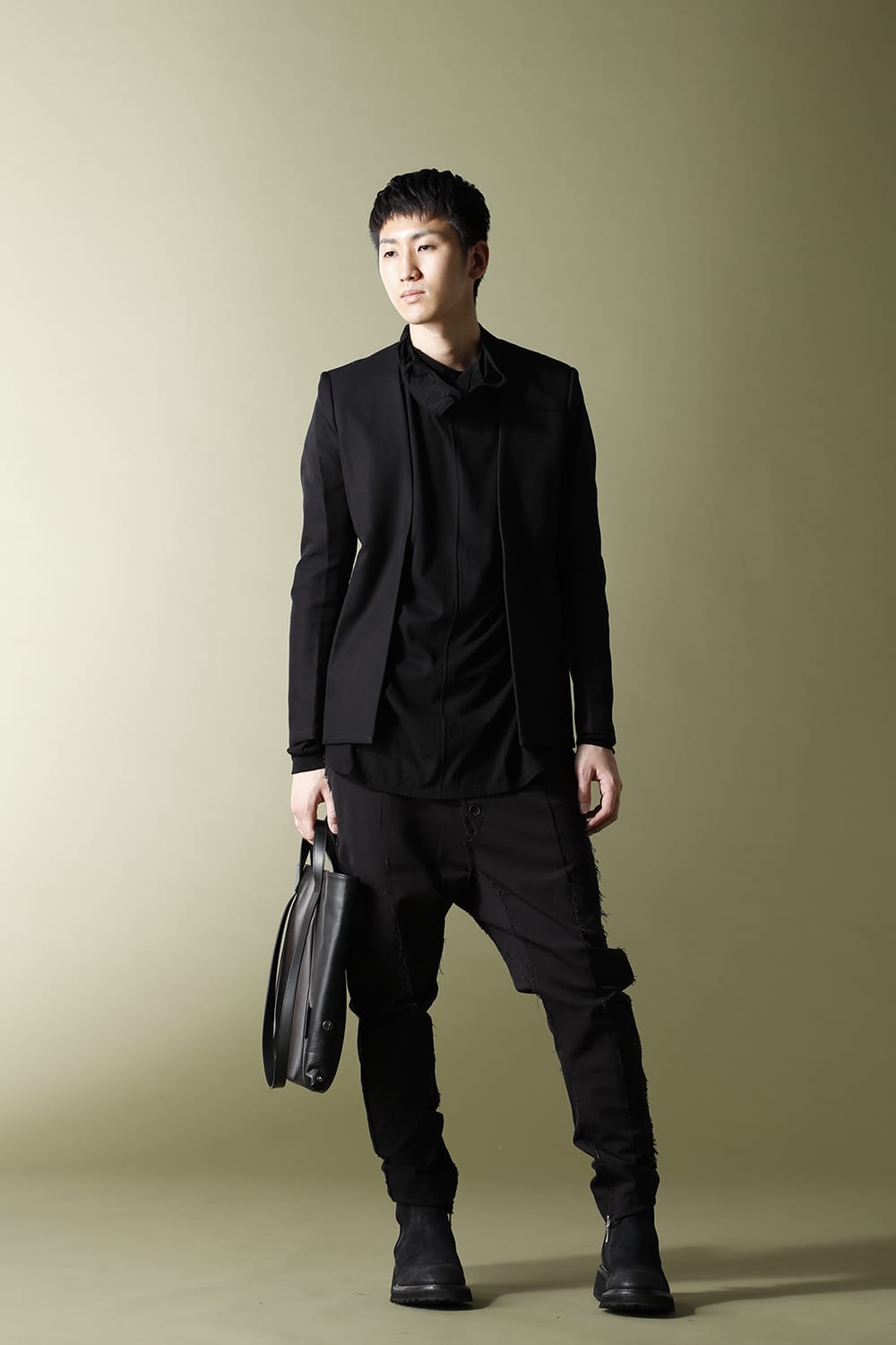 レザースモールトートバッグ "ループハンドル"