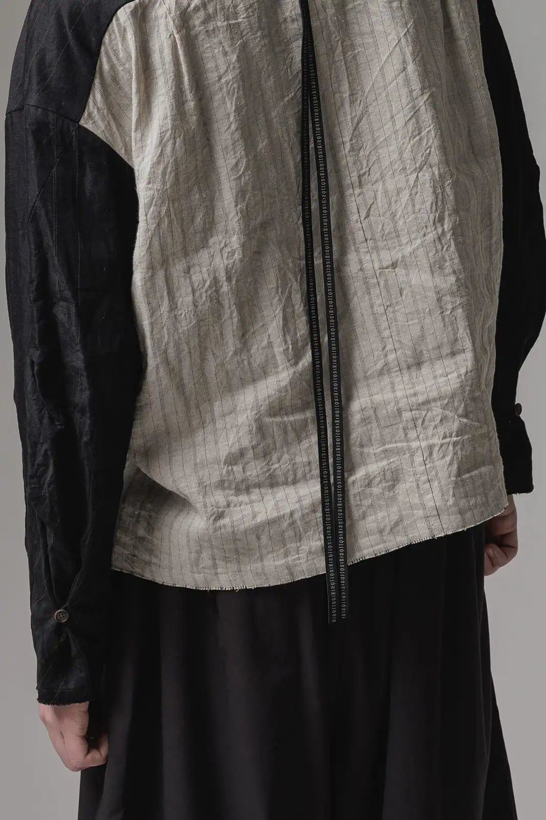 Shirt cotton / linen stripe