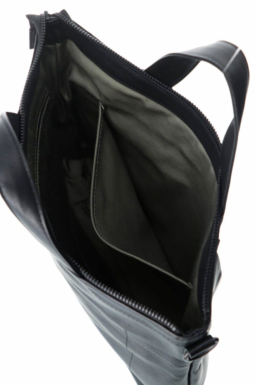 Leather shoulder bag 'grande poche' KS