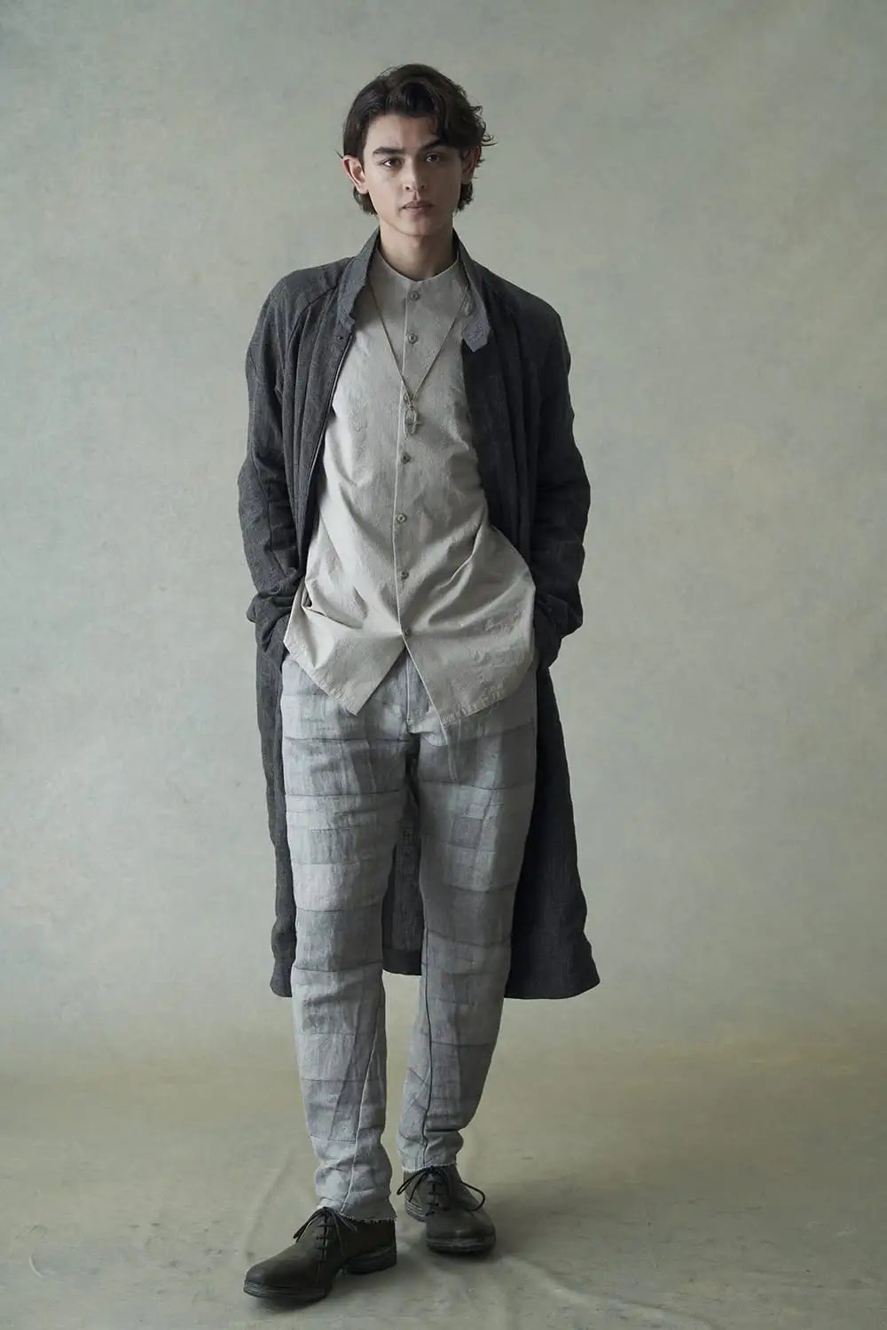 Coat linen / glen check