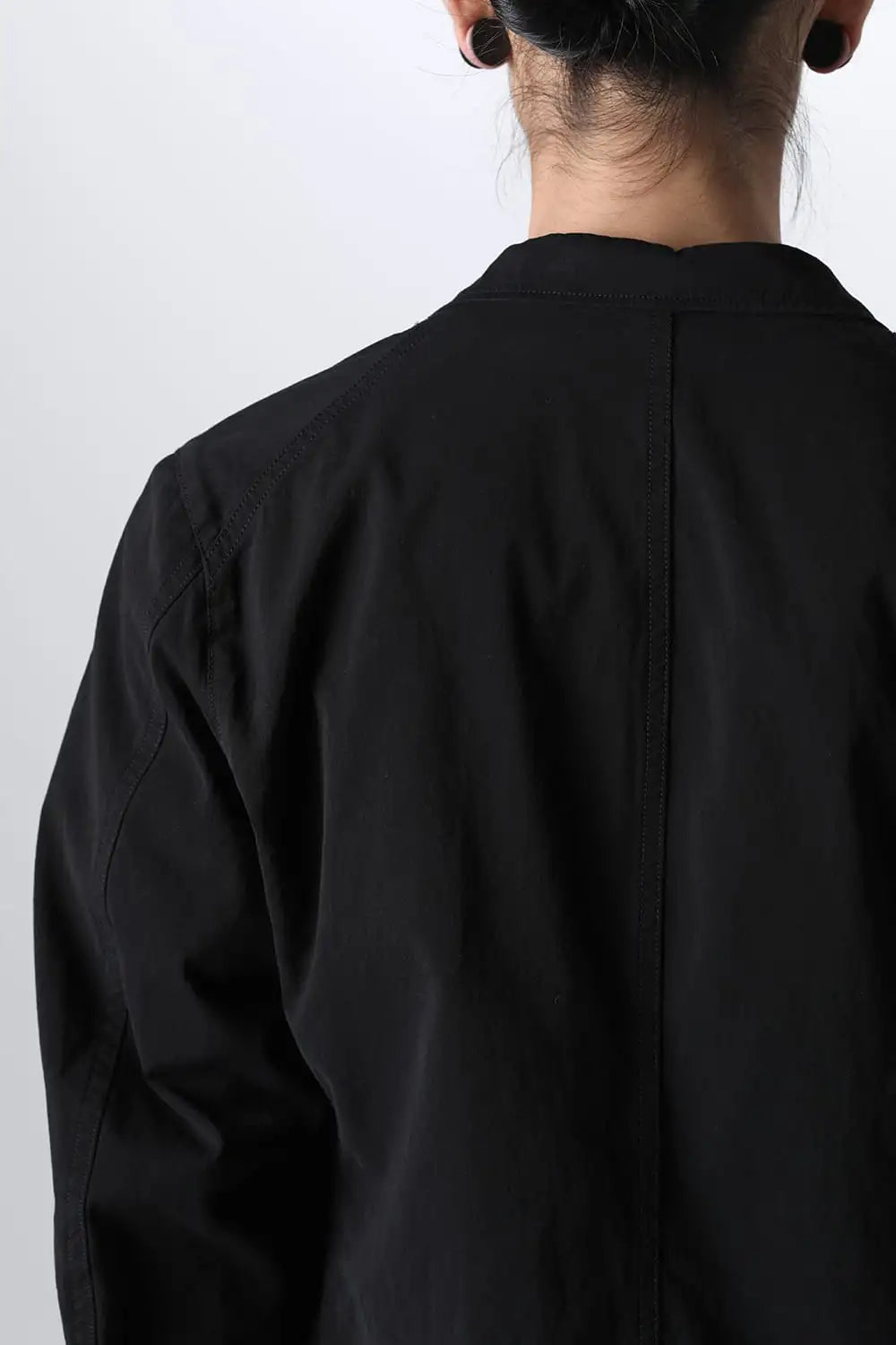 強撚ドライコットン ジャケット  ブラック