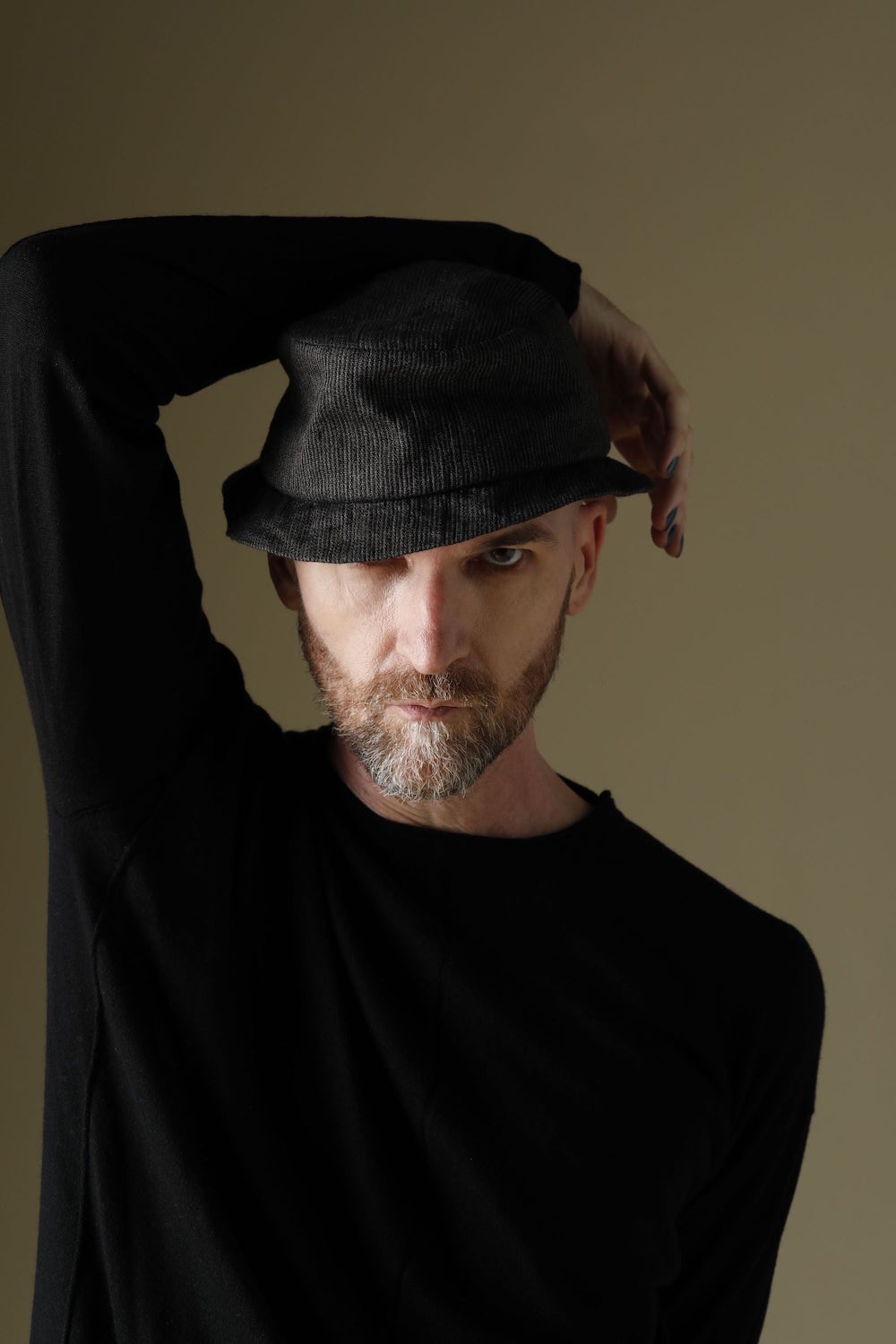 Knit long sleeve silk / cashmere Black