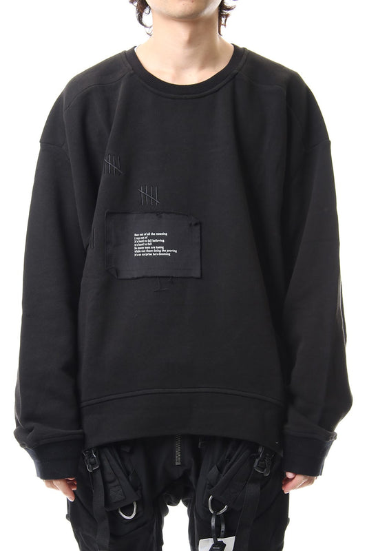 Damage Printed Sweat Black