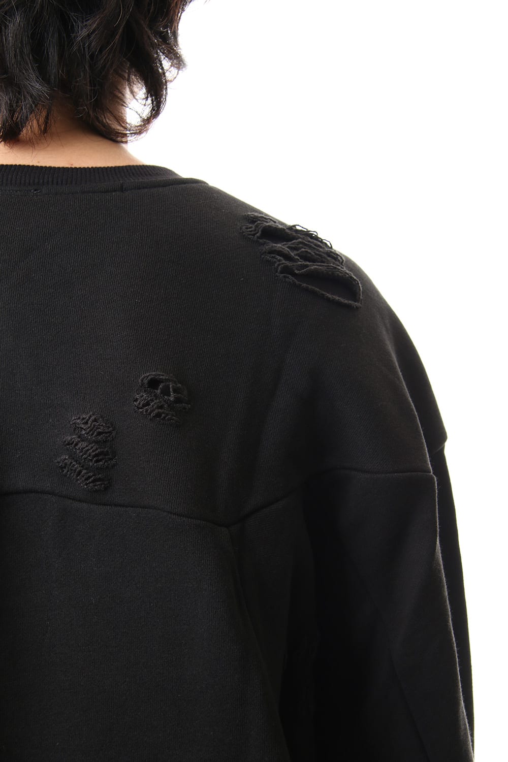 Damage Printed Sweat Black