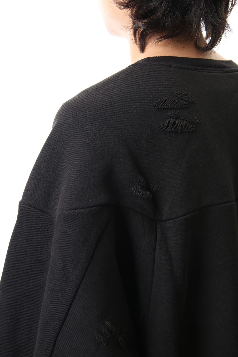 Damage Printed Sweat Black