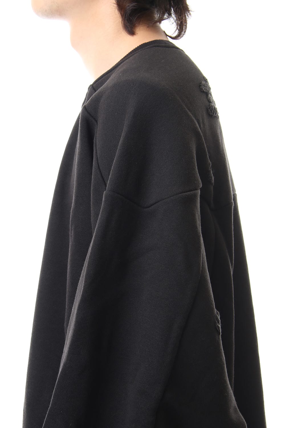 Damage Printed Sweat Black