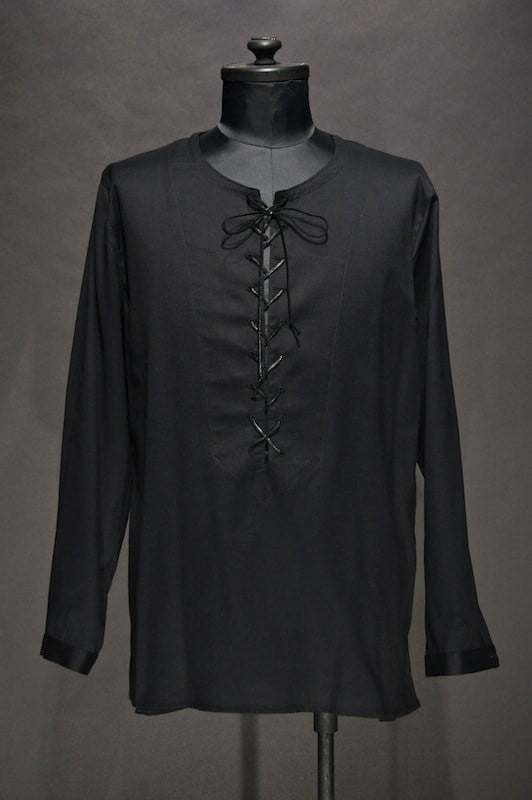 GalaabenD 15SS Lace up Shirt BLACK