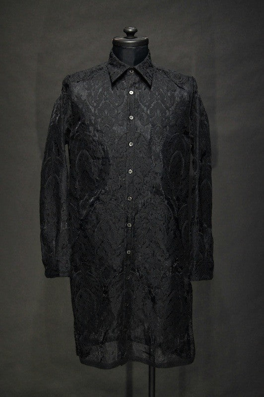 GalaabenD (ガラアーベント) 16SS オーガンジーロココ刺繍 ロングシャツ