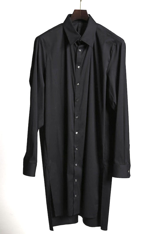 GalaabenD (ガラアーベント) 16SS C/Ny ブロードクロスストレッチロングシャツ