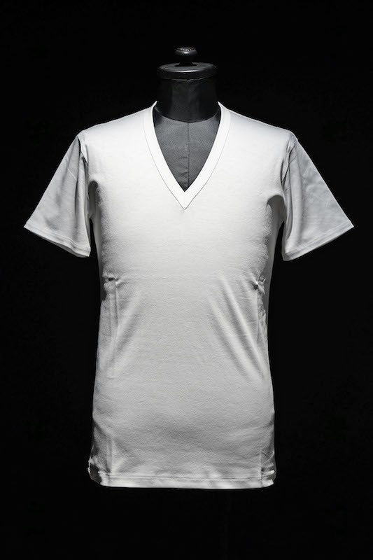 GalaabenD 16SS BASIC Bio Silket V-Neck Cut Sew (WHITE)