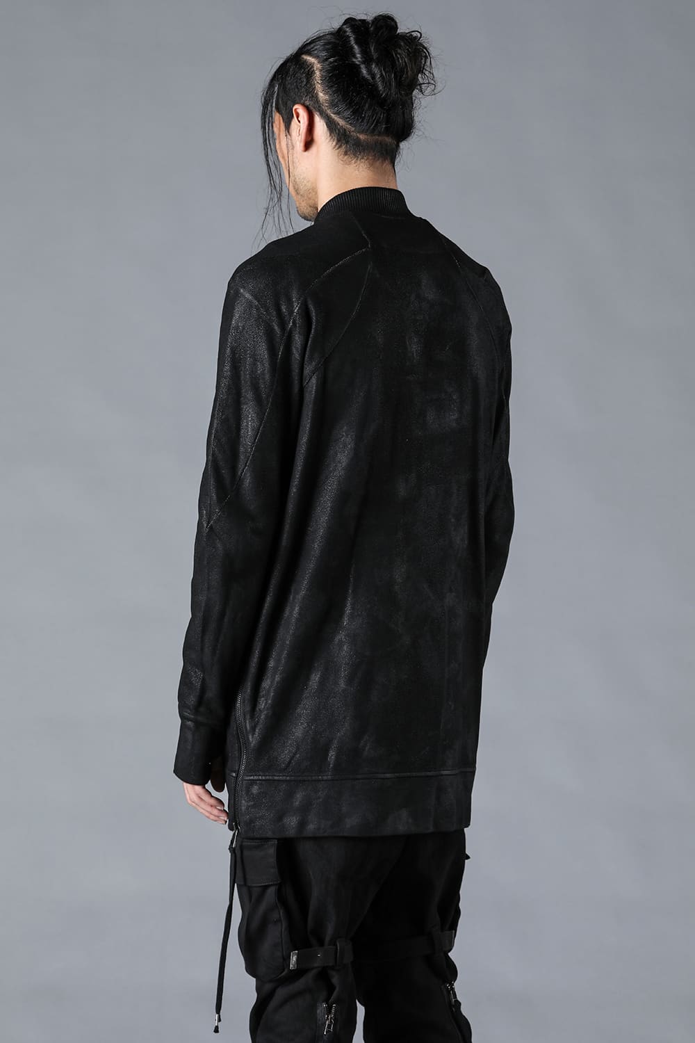 Untwisted Fleece-Line Coated Bomber Jacket