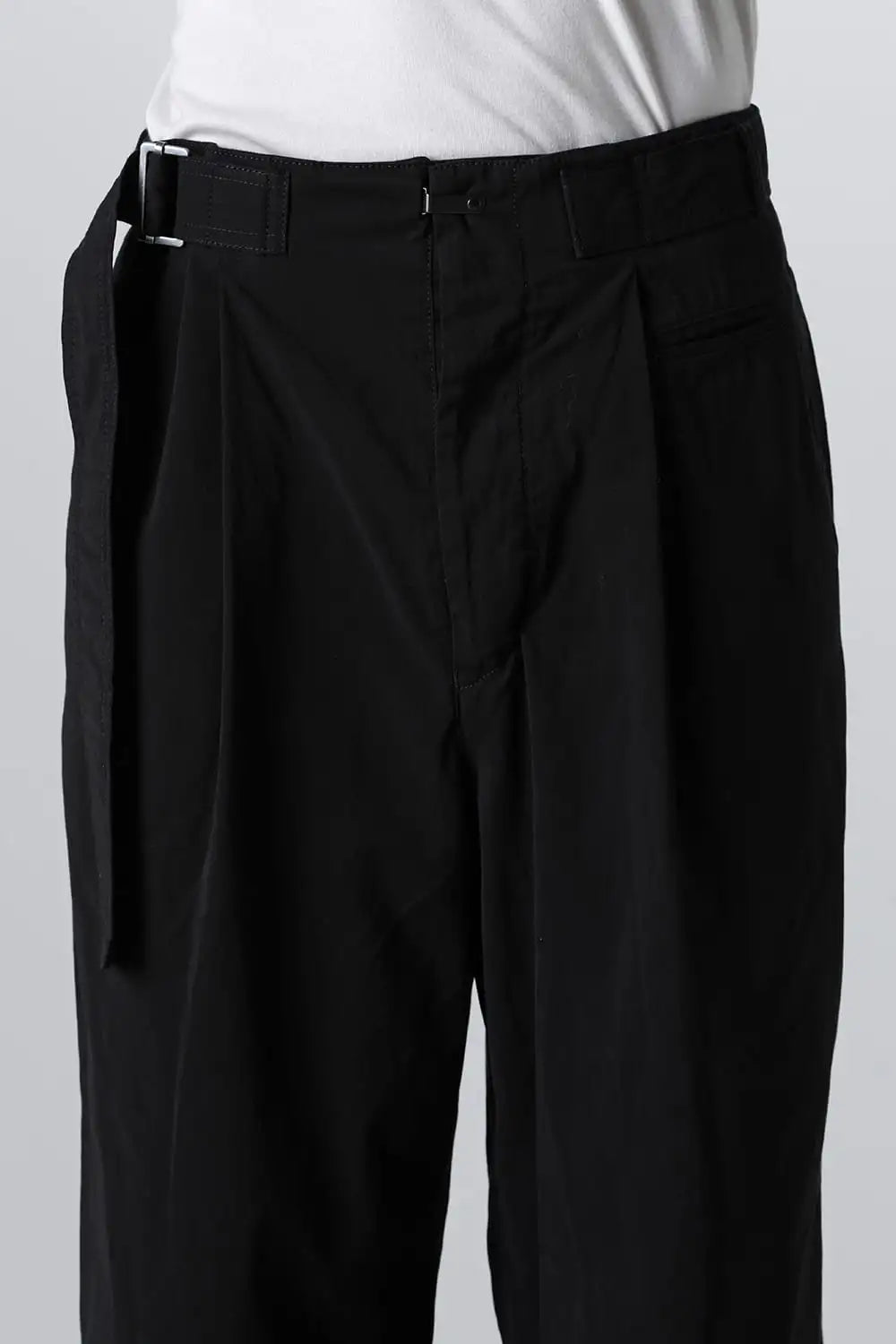 Dry Cotton Wide-Cropped Pants  Black