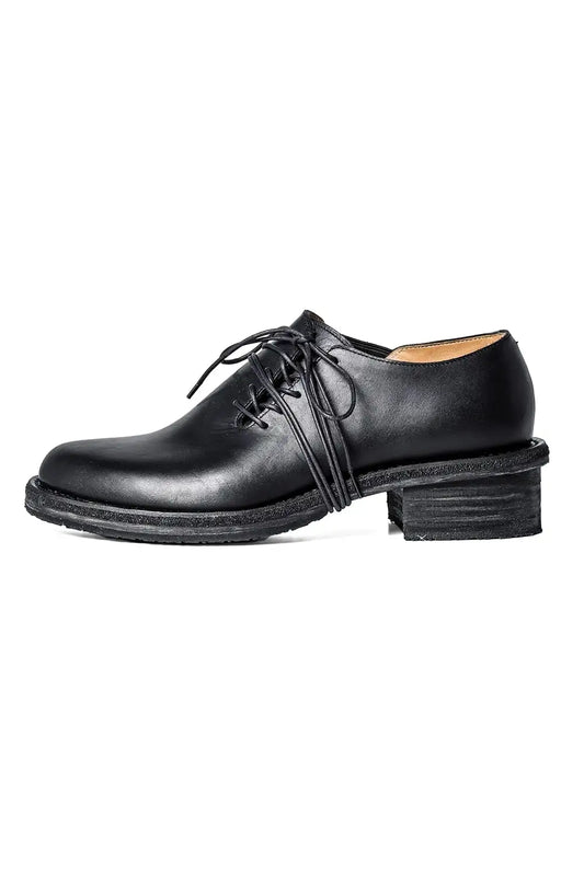 Diagonal Lace-up Derby Shoes  Black
