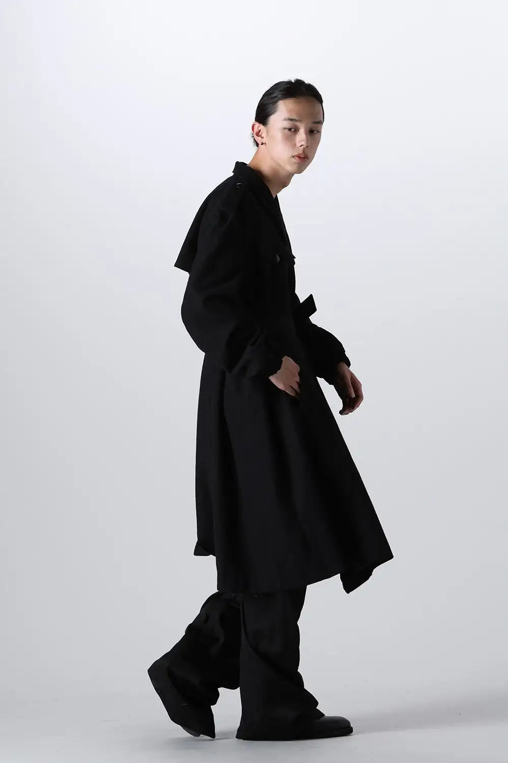 Stand Collar Drape Coat