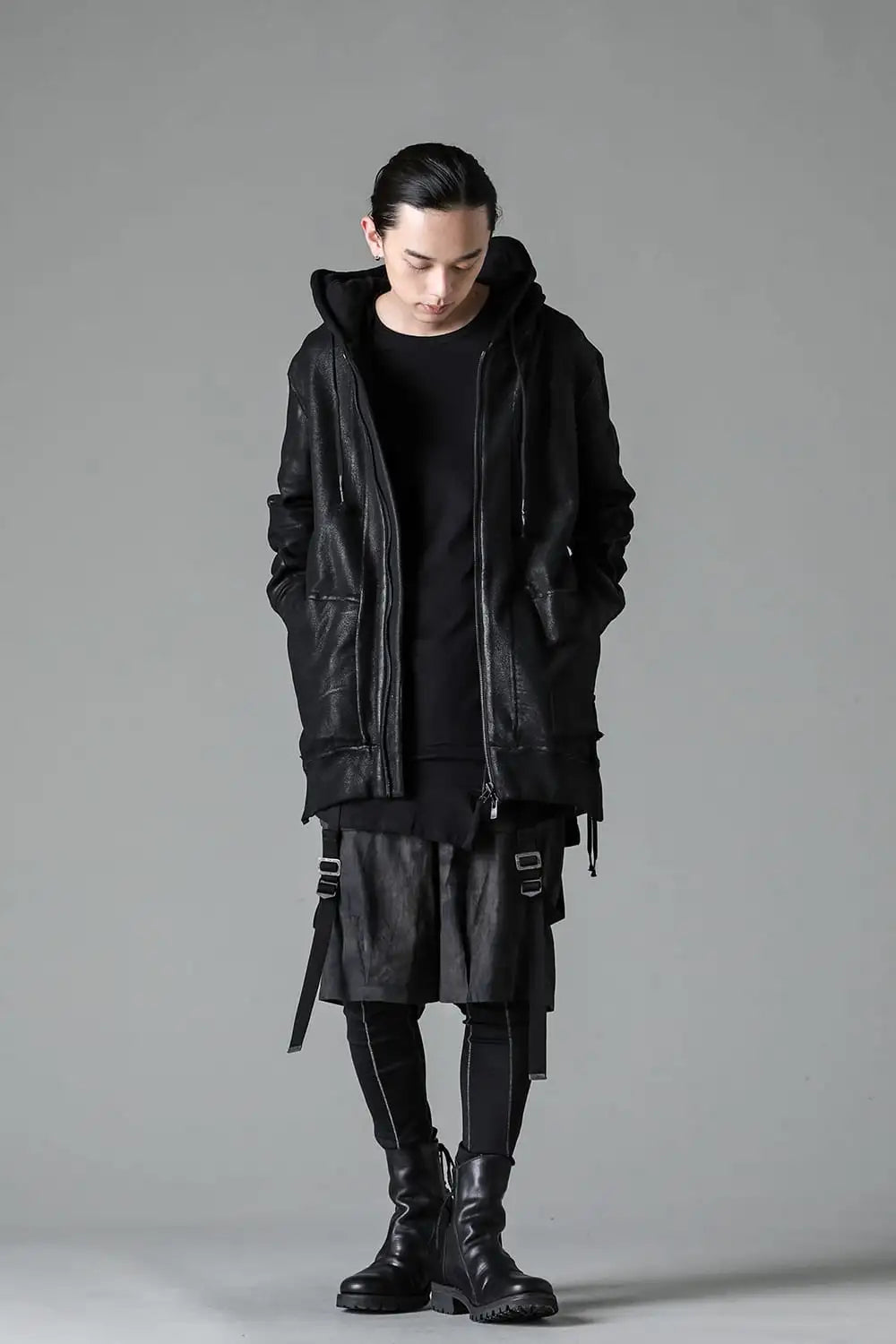 Untwisted Fleece-Lined Coating Hooded Jacket