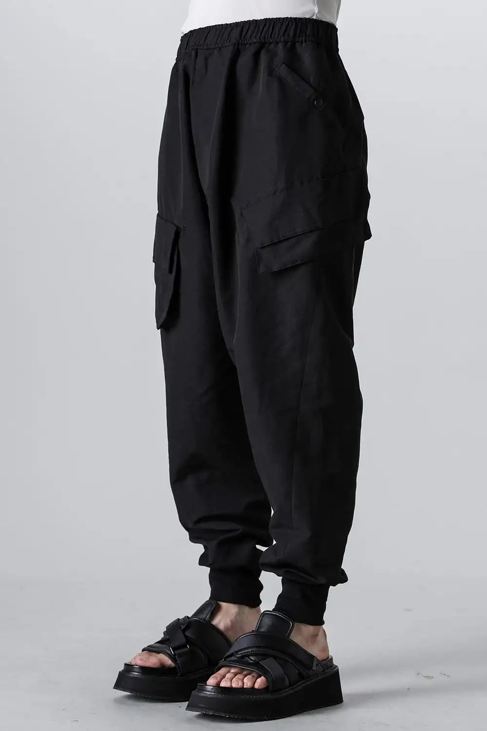 Cotton / Linen Poplin Cargo Crotch Pants