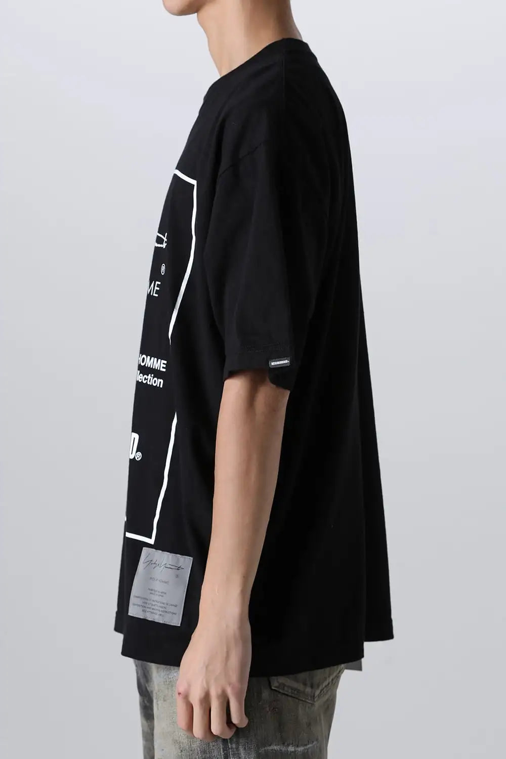 NEIGHBORHOOD x Yohji Yamamoto Print Short Sleeve T-Shirt Black