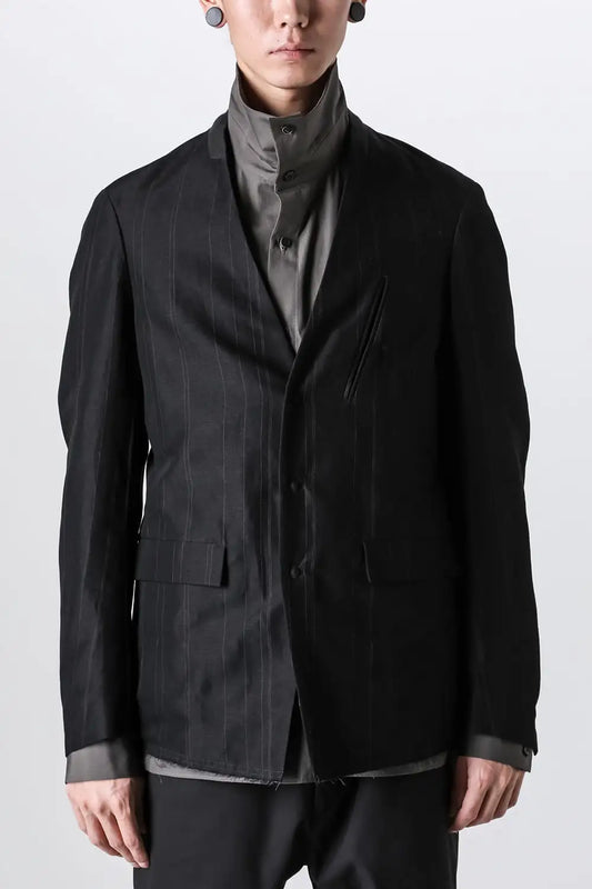 Jacket cotton / linen stripe