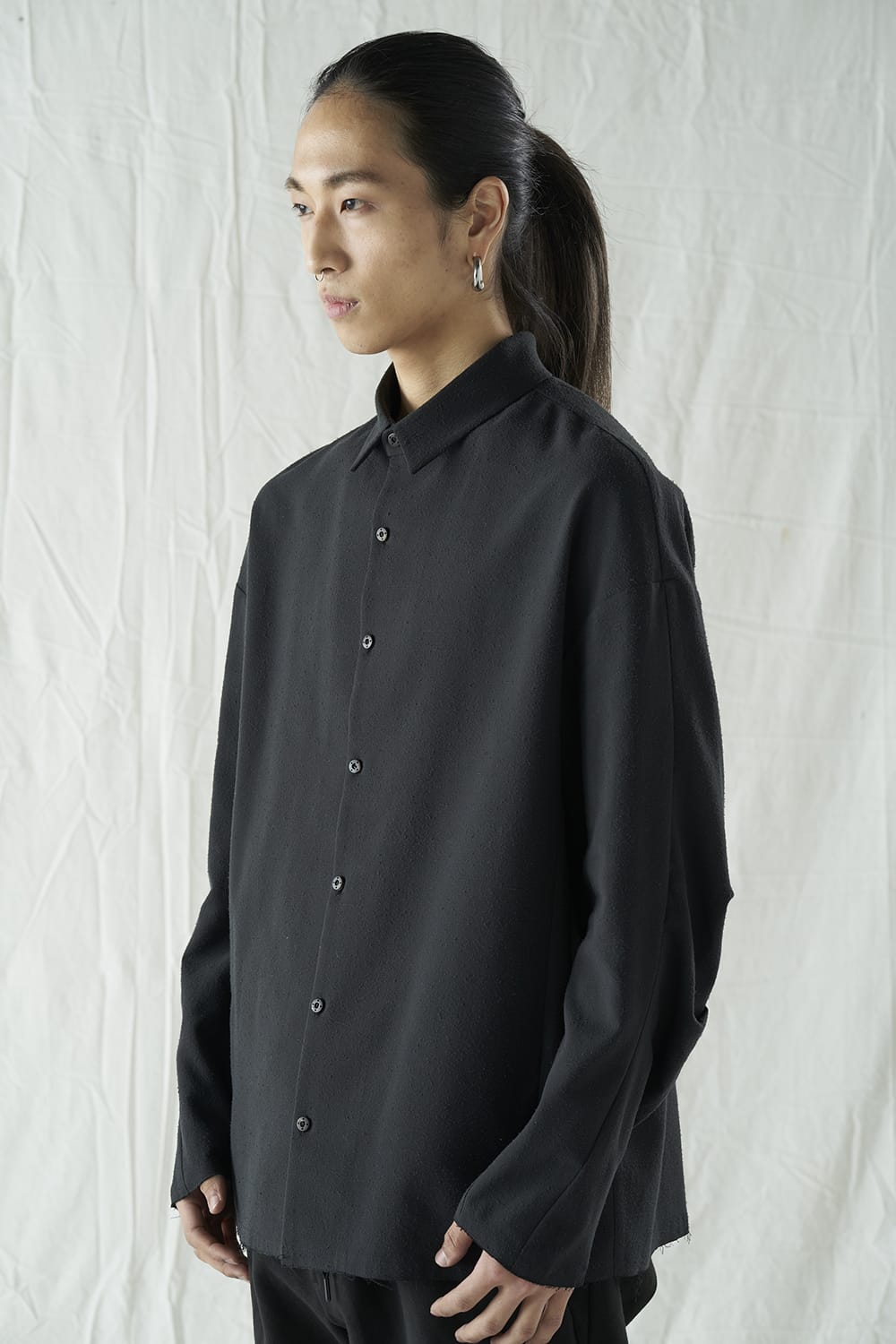 シャツ ルーズフィット コットン/シルク
