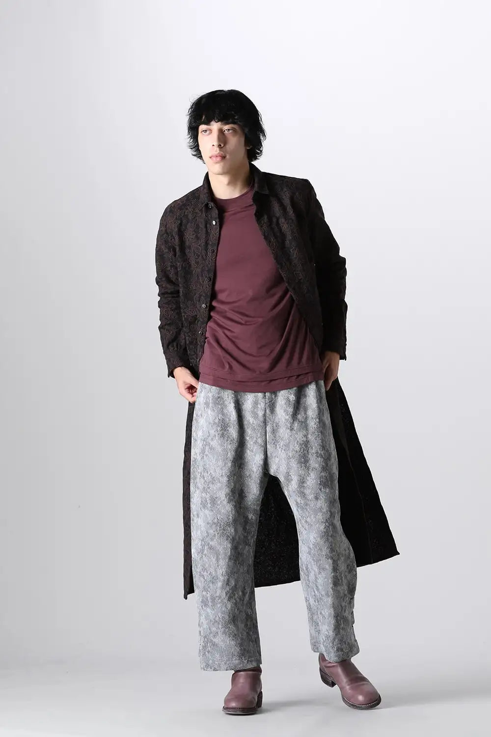 Pre-dyed Jacquard Pants