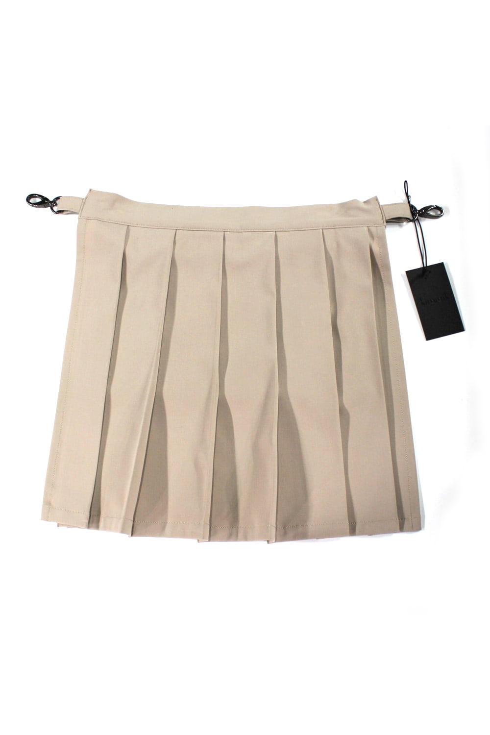 プリーツ バムフラップ ベージュ