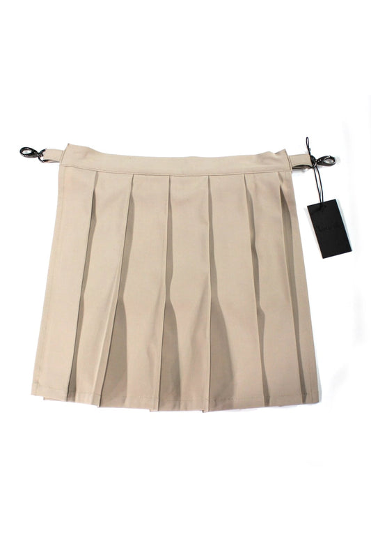 プリーツ バムフラップ ベージュ