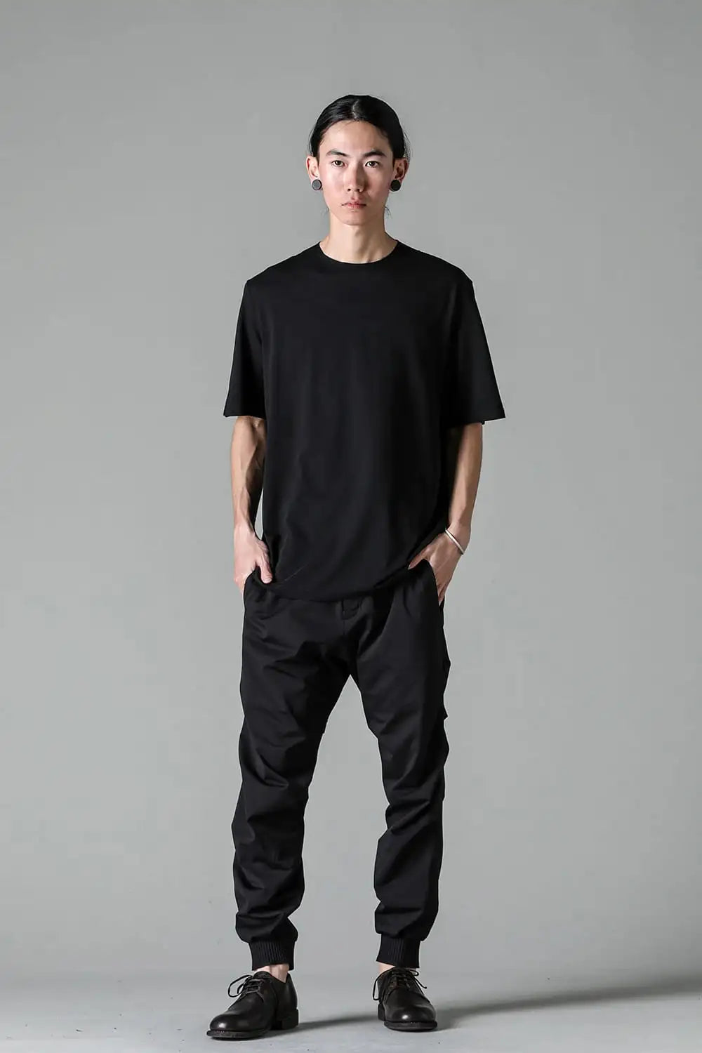 Short sleeve high twist jersey Black