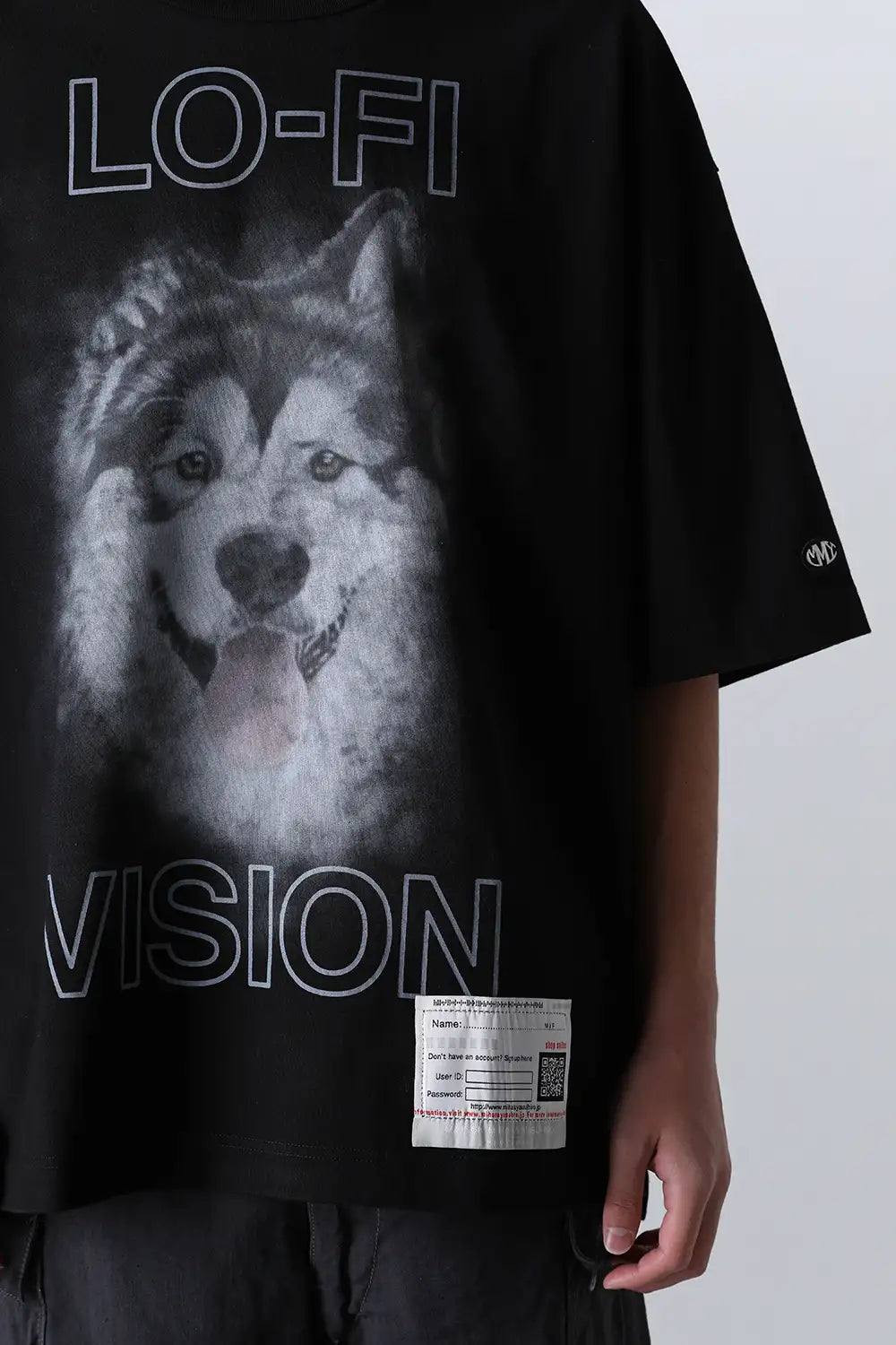 Dog Printed Tee Black
