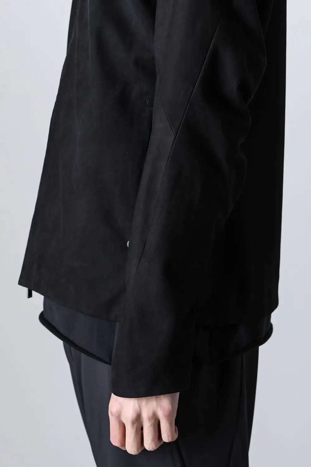 Jacket soft nubuck cow leather Black