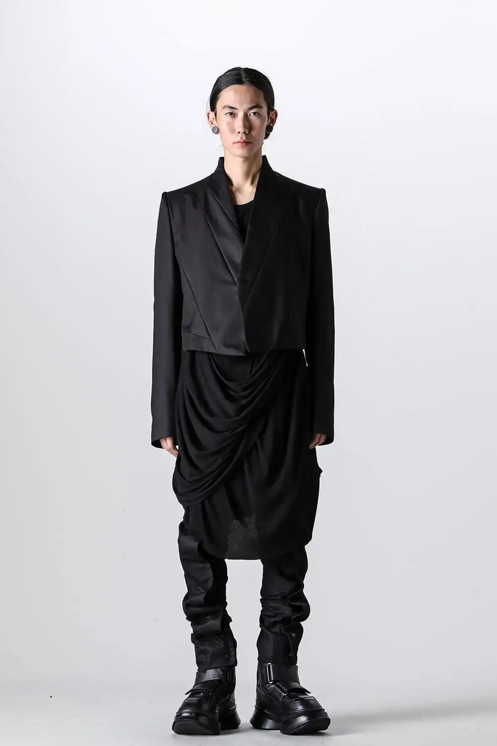 Viscose/Cotton Heavy Satin Snap Pants