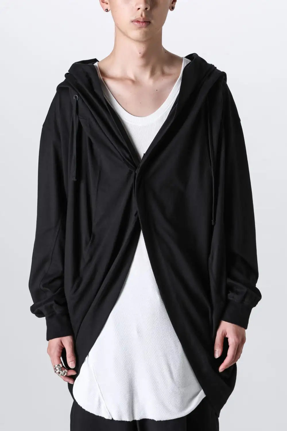 Cotton / Modal Jersey Long Cardigan