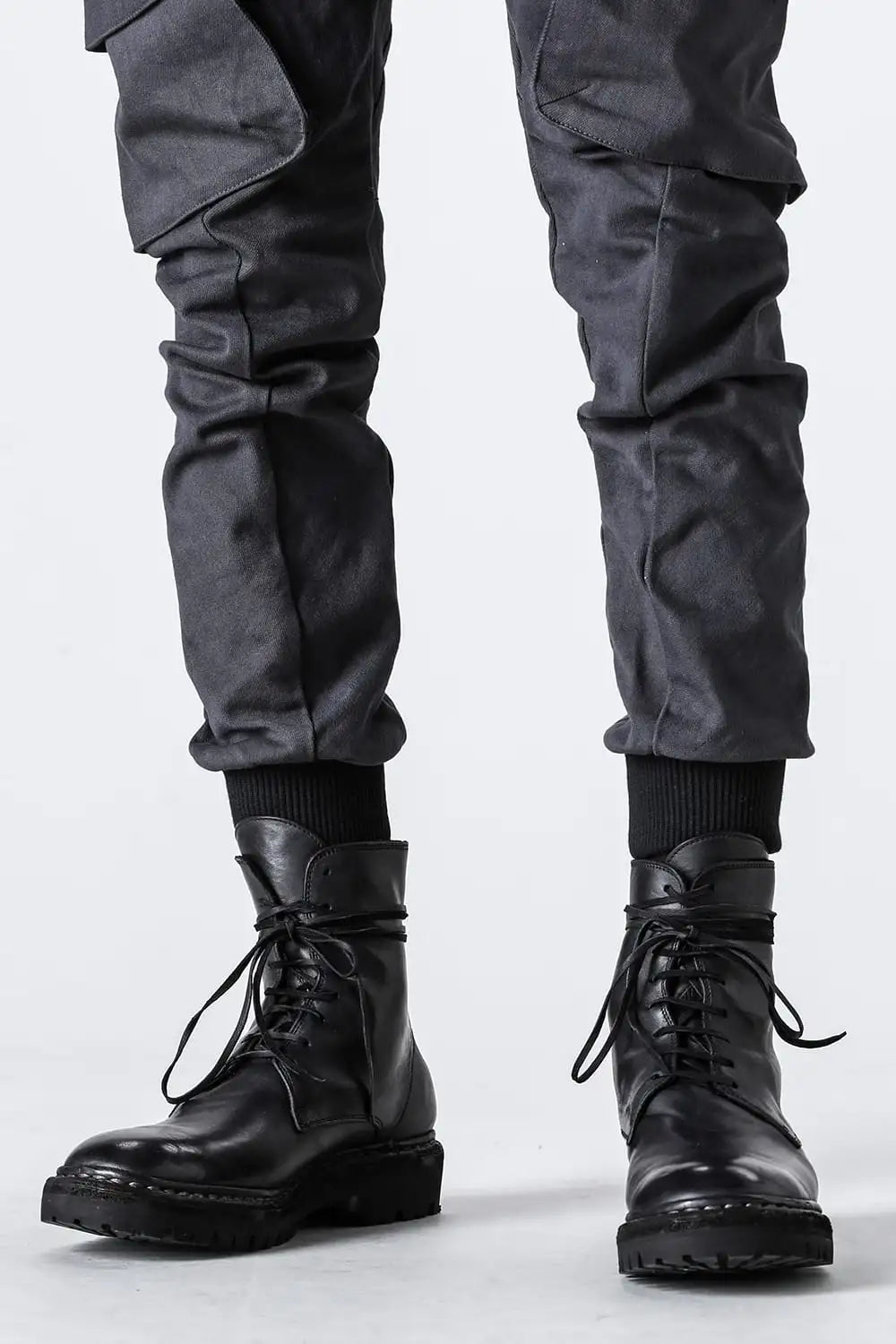 Norwegian welted Vibram-sole Back Zip Race Up Boots Horse Full Grain - 795BZV_N