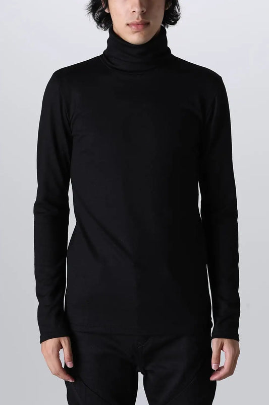 Washable Wool Turtle Neck Black