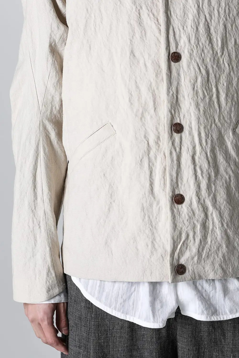 ジャケット カナパコットンメタルシュリンク