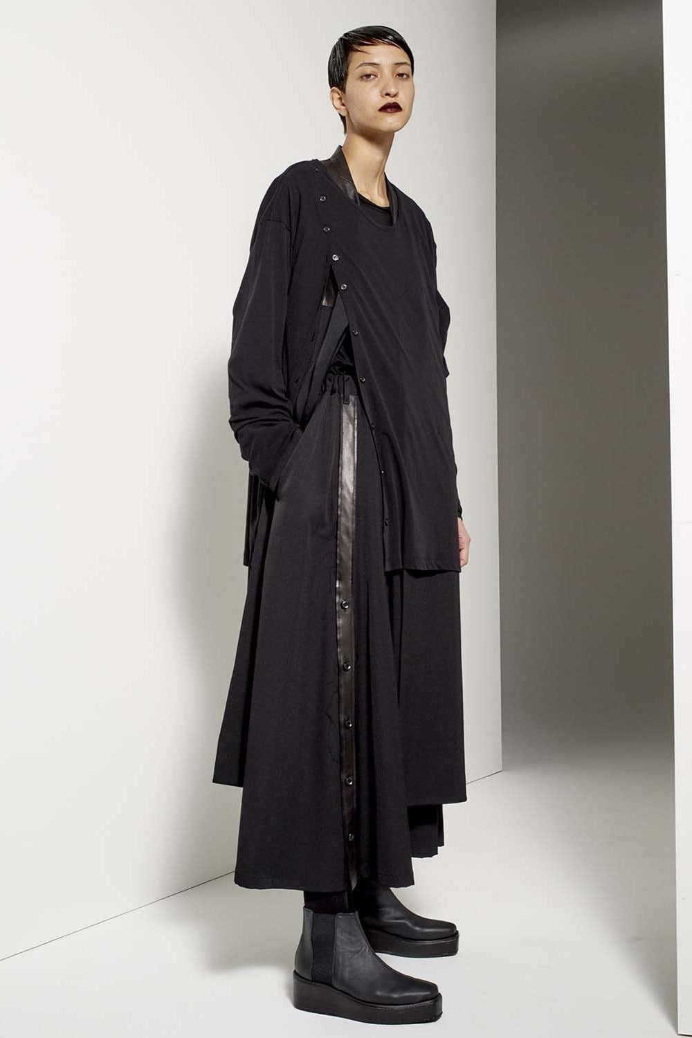 No Collar Switching Jacket