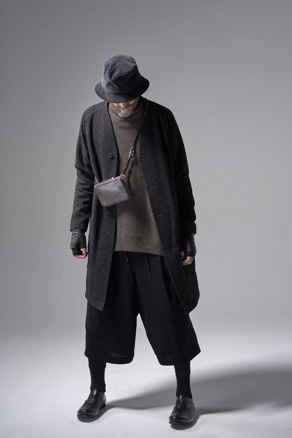 Layerd pants Silk tweed