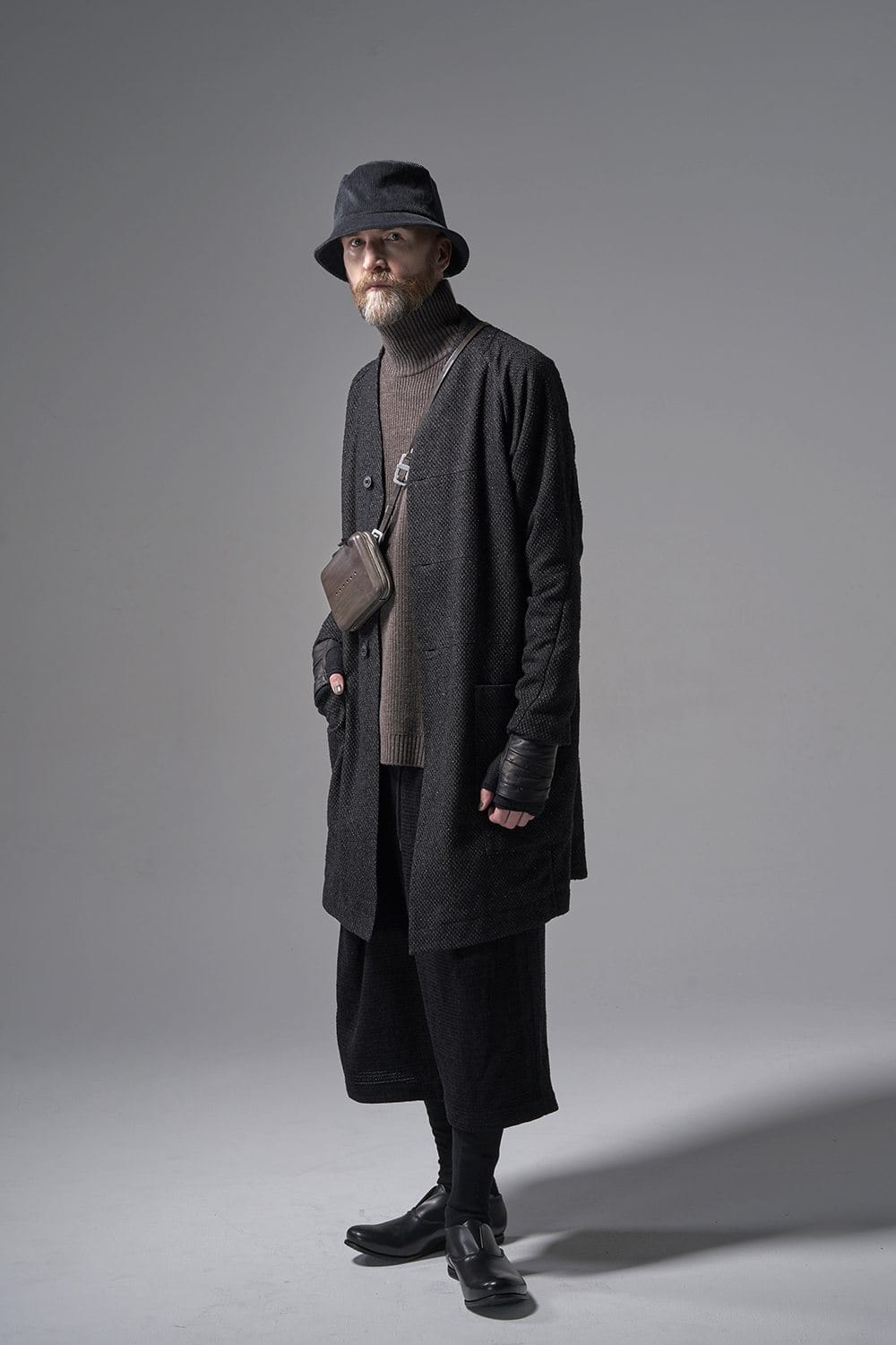 Layerd pants Silk tweed