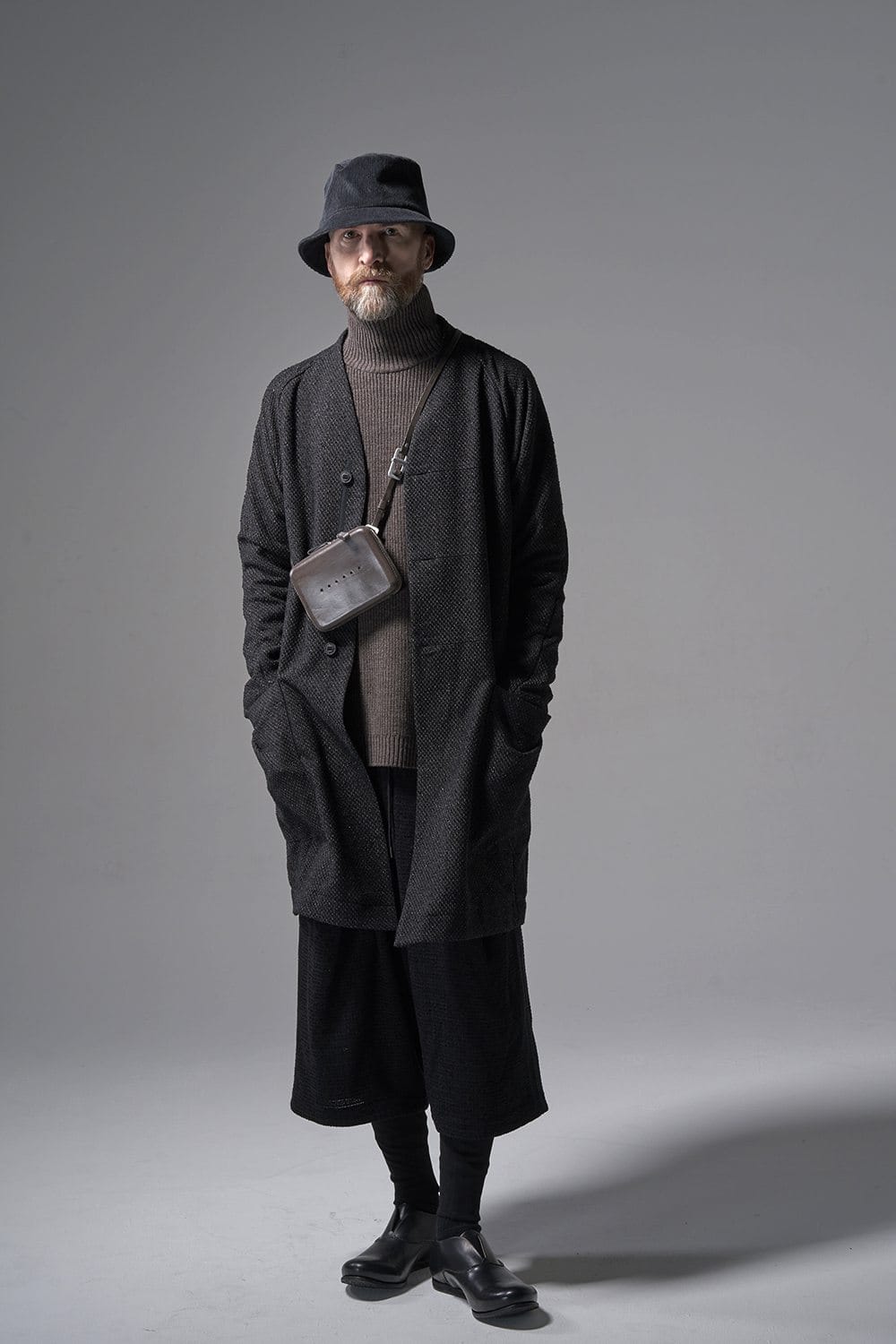 Layerd pants Silk tweed