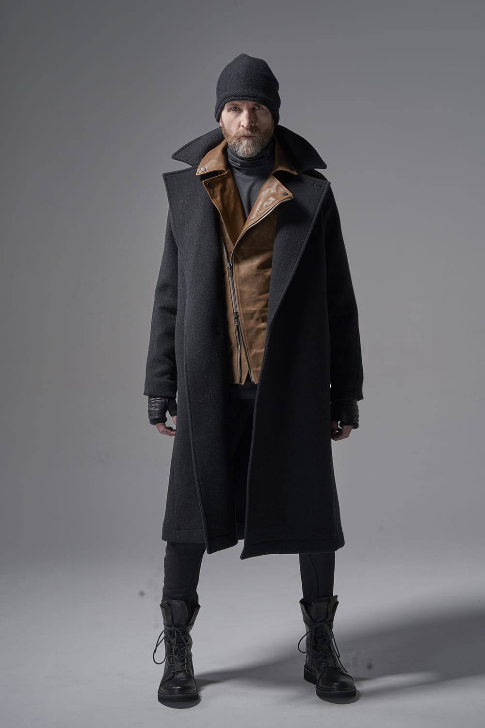 GUIDI Calf Leather Double Riders Jacket Beige