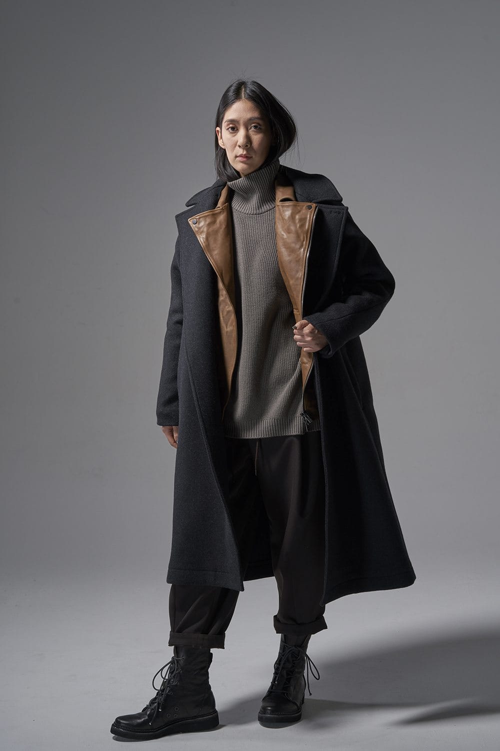 GUIDI Calf Leather Double Riders Jacket Beige