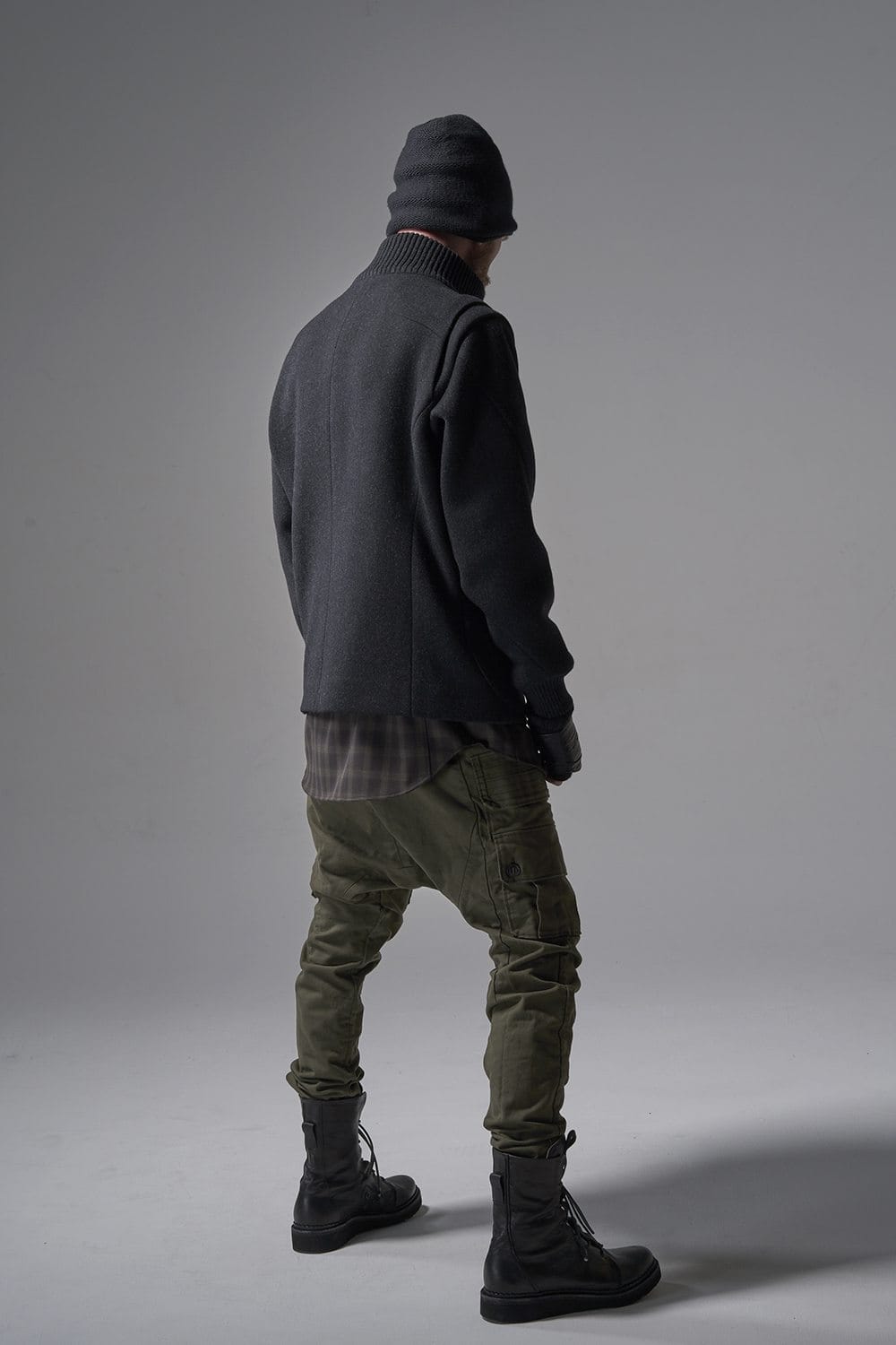 High neck jacket wool super 100’s Double weave